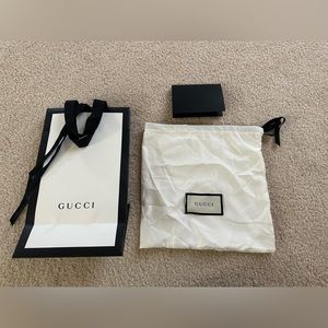 Gucci empty paper bag with cloth bag inside
